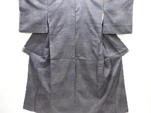 乱れ麻の葉模様織出し十日町紬着物